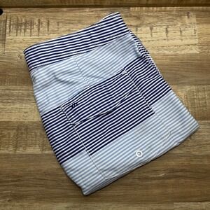 RVCA Mens Blue White Striped Board Shorts Swim Trunks Size 31 Surf Beach ANP 10"